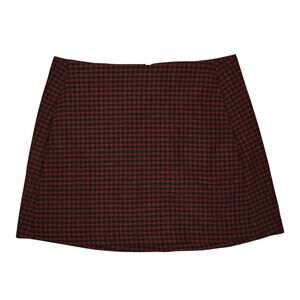 URBAN OUTFITTERS $58 Red Black Gingham Plaid Mini Skirt High‎ Waist Pockets XS